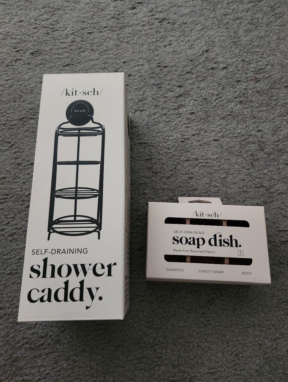 Kitsch Shower Caddy & Self Draining Soap Dish